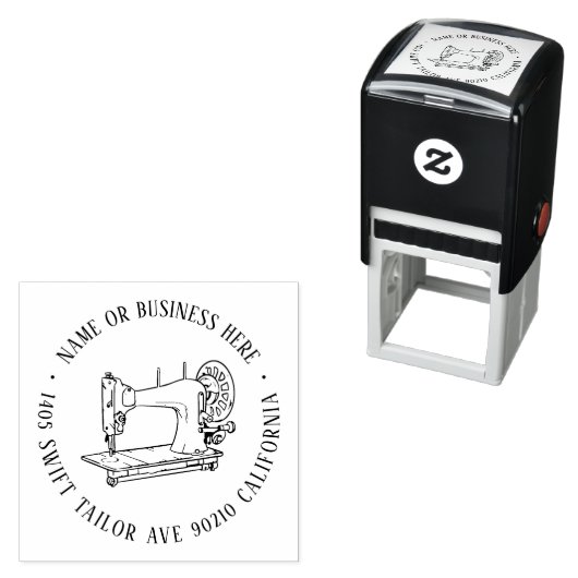 naaimachine — Aansluitnaam retouradres Zelfinktende Stempel (In situ)