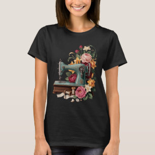 Naaimachine Bloemen Naaister Kleermaker Quilting T-shirt