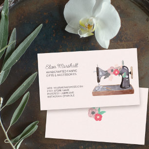  naaimachine Boho Floral Blush Visitekaartje