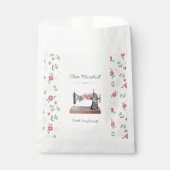  naaimachine Boho Floral Paper Bag Bedankzakje (Voorkant)