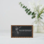 naaimachine | bruin opgevuld visitekaartje (Staand voorkant)