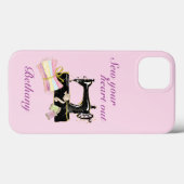 naaimachine Citaat roze Case-Mate iPhone Case (Achterkant (horizontaal))