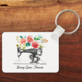 Naaimachine Crafter Tailor Seamstress Sleutelhange Sleutelhanger (Voorkant)