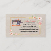 Naaimachine crème off-white Background Visitekaartje (Achterkant)