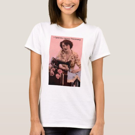 naaimachine die zware machines bedient t-shirt (Voorkant)