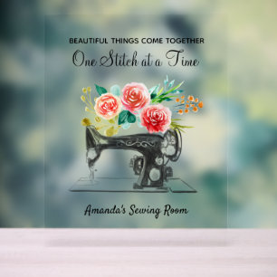 Naaimachine Dressmaker Crafter Quote Acryl Bord