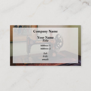 naaimachine en lithograaf visitekaartje