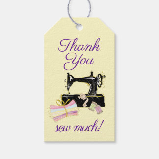 Naaimachine Funny Hartelijk dank Cadeaulabel