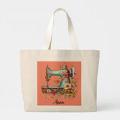  naaimachine grote tote bag (Achterkant)
