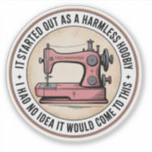 naaimachine hobby Sticker (Voorkant)