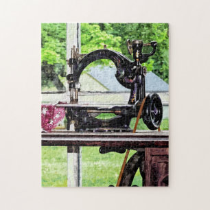 Naaimachine in venster legpuzzel