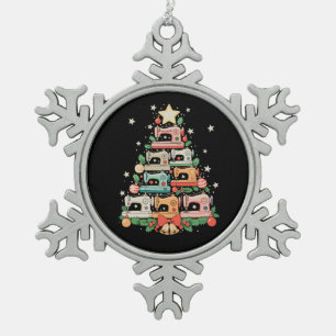 Naaimachine Kerstboom Steek Breien Naai Kerstmis Tin Sneeuwvlok Ornament