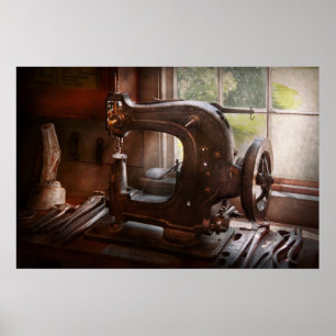Naaimachine - Leer - Zadel Rioleringsbuis Poster