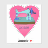  naaimachine, liefdesnaaimachine, gepersonaliseerd sticker (Vel)