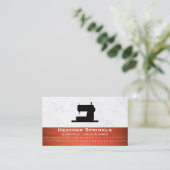 Naaimachine | | Marmer | Leer Gestikt Visitekaartje (Staand voorkant)