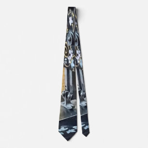 naaimachine met bloemenmotief stropdas