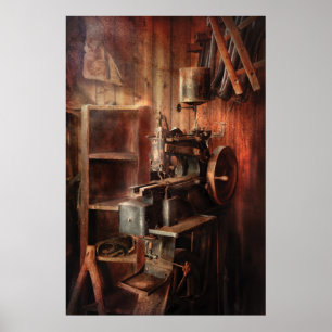 Naaimachine - Naaimachine voor Zadelmakerij Poster