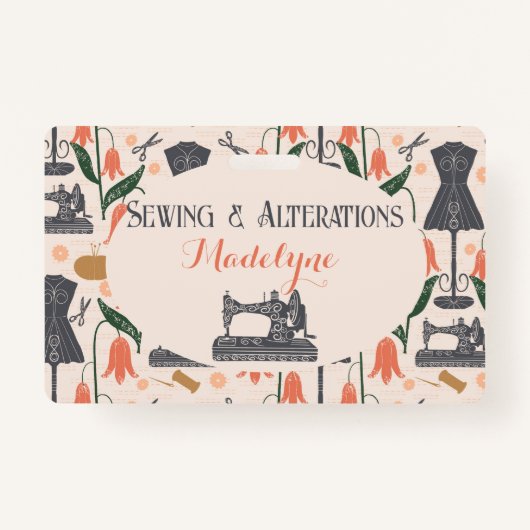  naaimachine naaister kleermaker badge (Voorkant)