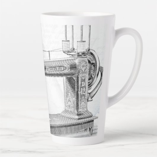  naaimachine-naald latte mok (Rechts)