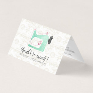 Naaimachine op Kitsch Kant Bedankt kaartje Kaart