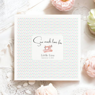 Naaimachine Pastel Stitch  Baby shower Servet