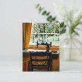 naaimachine per venster briefkaart (Staand voorkant)