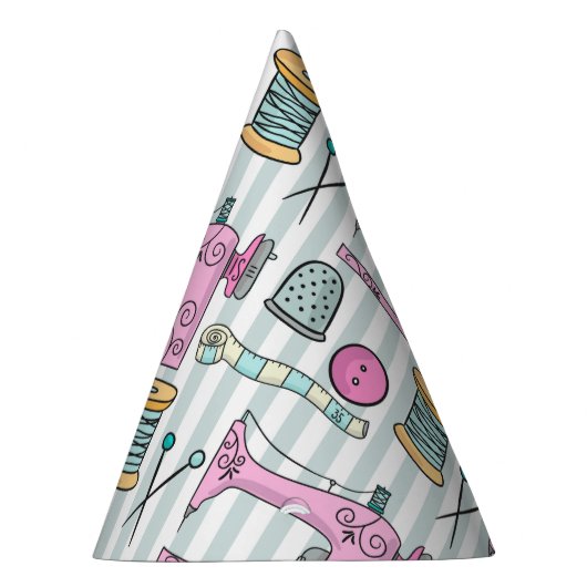 naaimachine - roze naaiwerk feesthoedjes (Rechts)