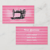 Naaimachine  Roze Visitekaartje (Voorkant / Achterkant)