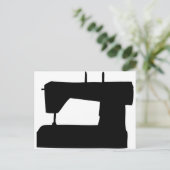 naaimachine silhouet briefkaart (Staand voorkant)