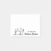 naaimachine, speciaal aangepast post-it® notes (Voorkant)