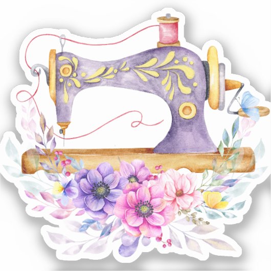 naaimachine sticker (Voorkant)