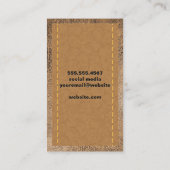 naaimachine | Stitched | bruin leder Visitekaartje (Achterkant)