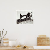 naaimachine van de zanger 'New Family', 1865 Poster (Keuken)