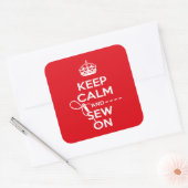 Naaimachine Vierkante Sticker (Envelop)