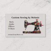 naaimachine voor patches visitekaartje (Voorkant)