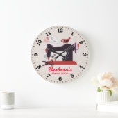 Naaimachine  wandklok grote klok (Huis)