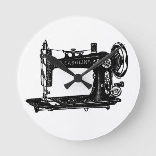  naaimachine zwart-wit ronde klok