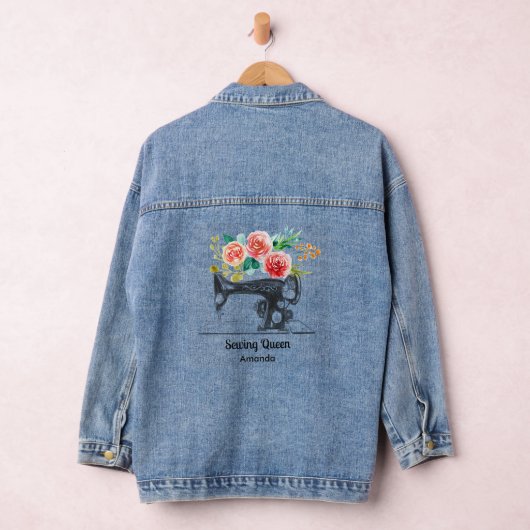 Naaimachine Zwart Wit Tailor Crafter Denim Jacket (Hangar)