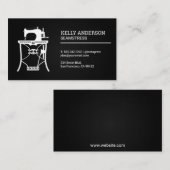 naaimachine| zwarte gaas visitekaartje (Voorkant / Achterkant)