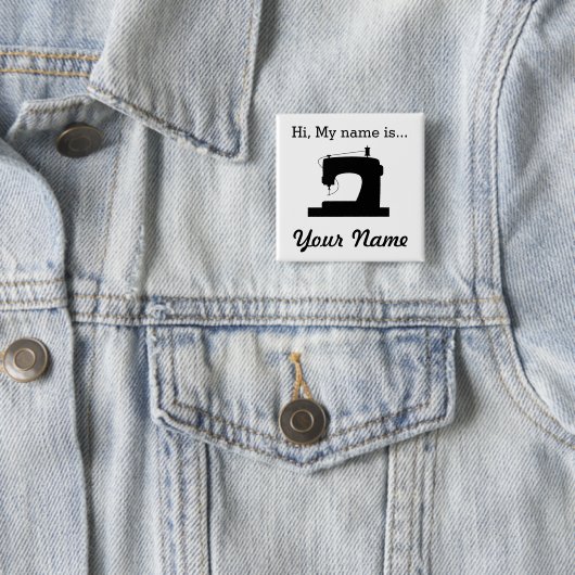 Naaimachinekamernaam Vierkante Button 5,1 Cm (In situ)