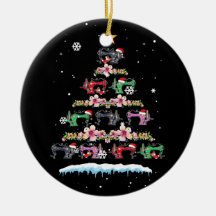 naaimachines met kerstbomen