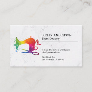 Naaimachineschaar    ontwerper visitekaartje