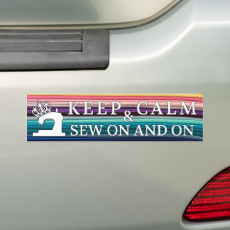 Naainnaai houdt kalm naaien op regenboogvaartuigen bumpersticker