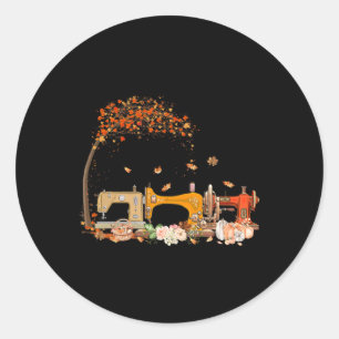 Naainnaaimachine: Drijvende Herfst Ronde Sticker
