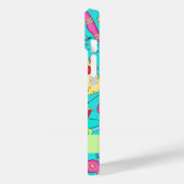 Naainzichten Kunstnaam personaliseren Turquoise Bl Case-Mate iPhone Case (Achterkant / Links)