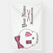 naaischedel (roze) spandoek (Verticaal)