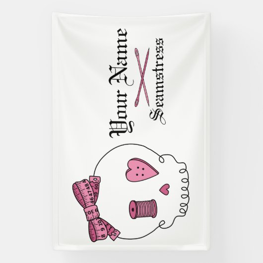 naaischedel (roze) spandoek (Verticaal)