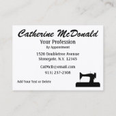 Naaister / Bekleding - SRF Visitekaartje (Achterkant)