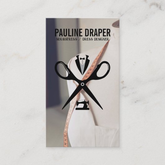Naaister Kleermaker Logo | Paspop  Visitekaartje (Voorkant)