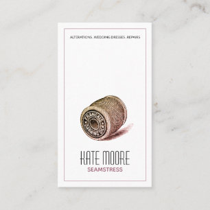 naaister op maat gemaakte spoel met schroefdraad visitekaartje